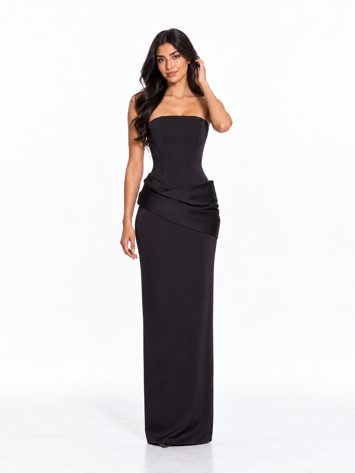 Strapless Draped Gown - ALESSIA