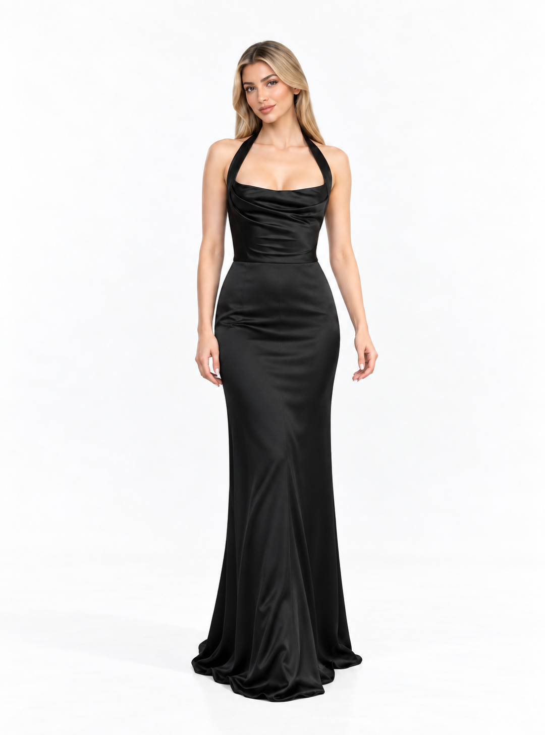Draped Halter Gown - LAVINIA