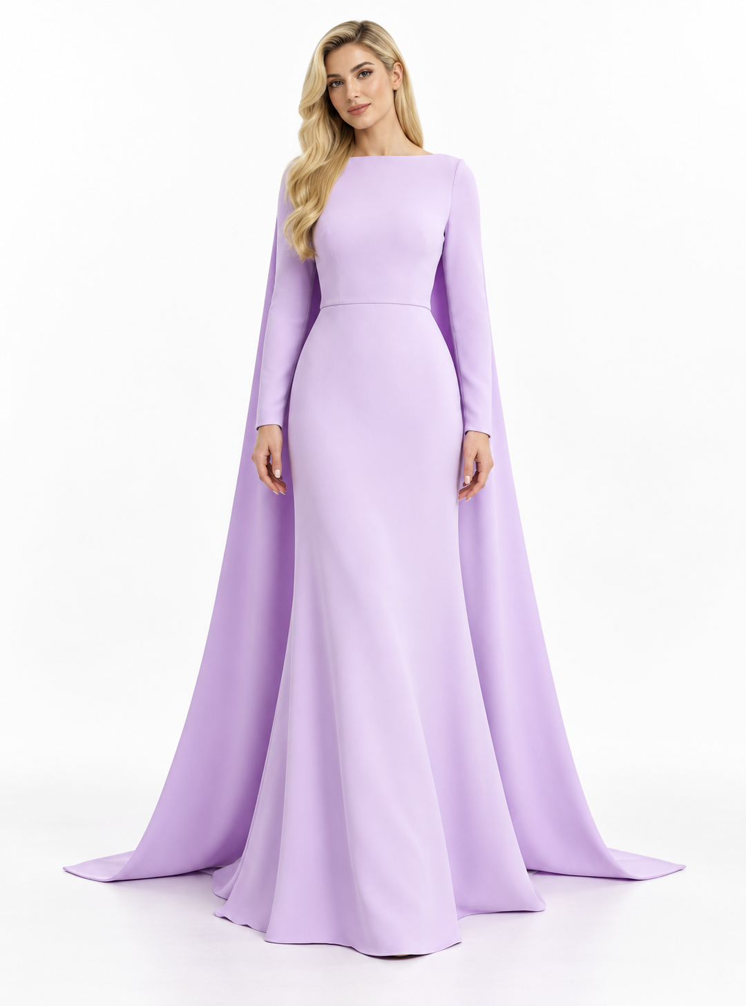 Cape Sleeve Gown - Liorenne