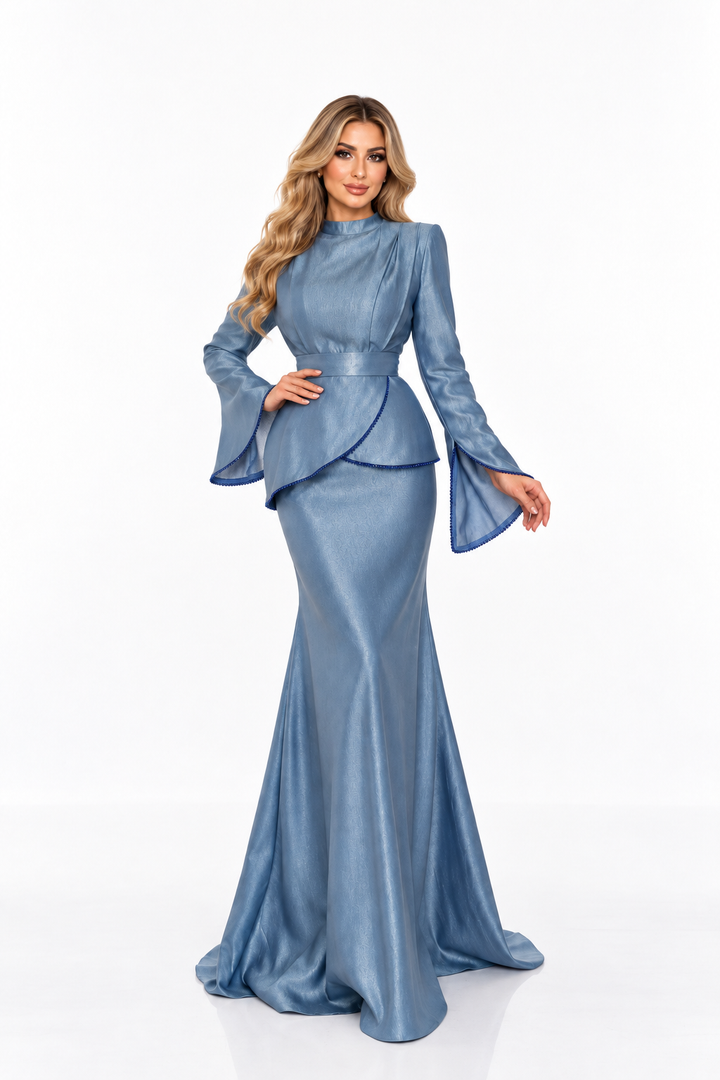 Satin Flared Cuff Evening - Poise