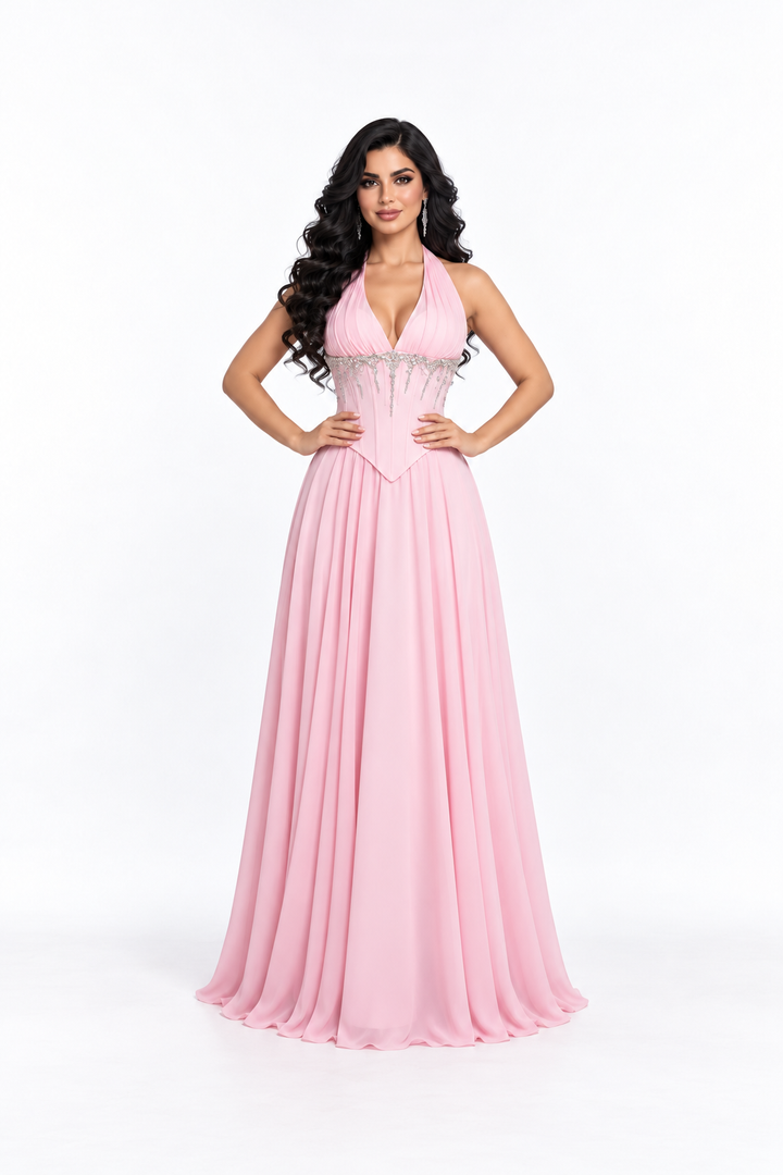 One-Shoulder Sculpted Ruffle Gown with Cascading Detail - Rosavelle