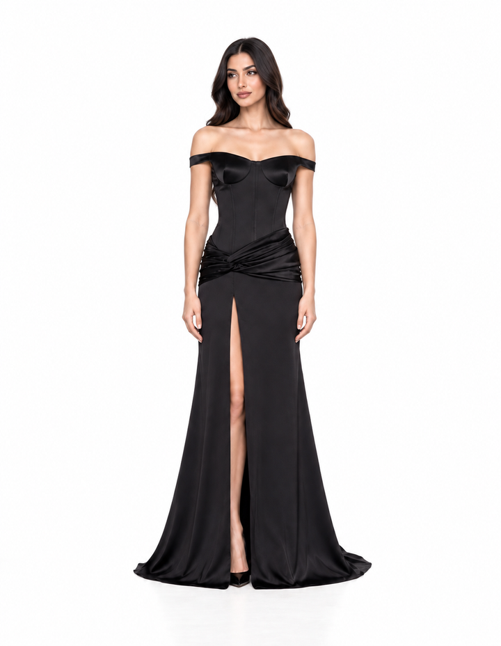 Off-Shoulder Corset Gown - SERAPHINA