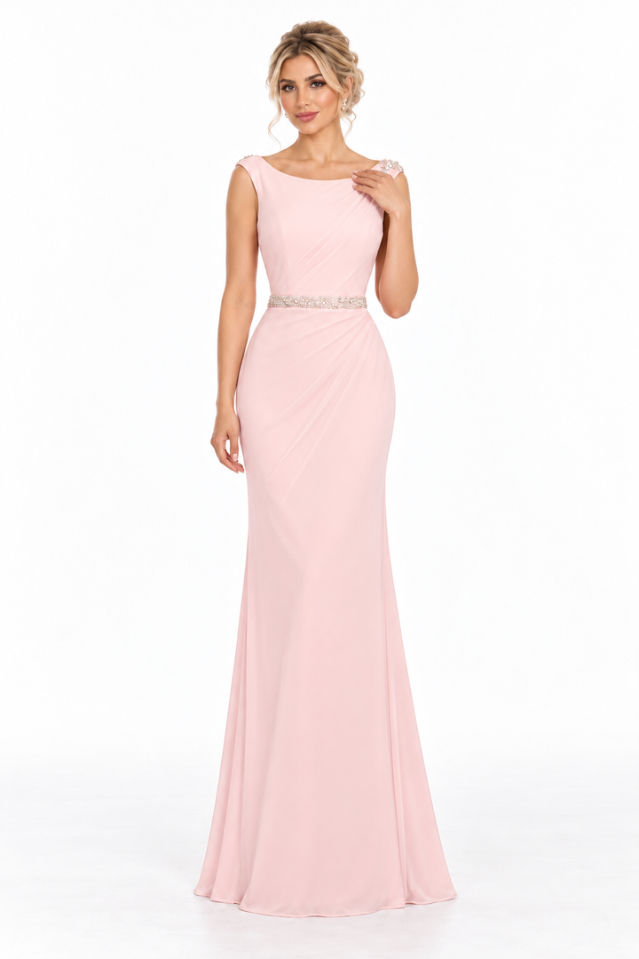 Embellished Waist Sleeveless Fishtail Maxi Dress – Roselle