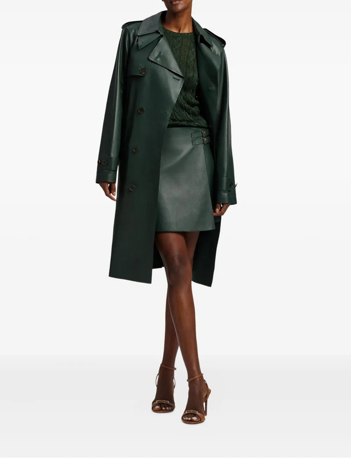 Plissiertes Oberteil mit ausgestellten Ärmeln und Maxirock-Set mit Taillengürtel – Rosiny 