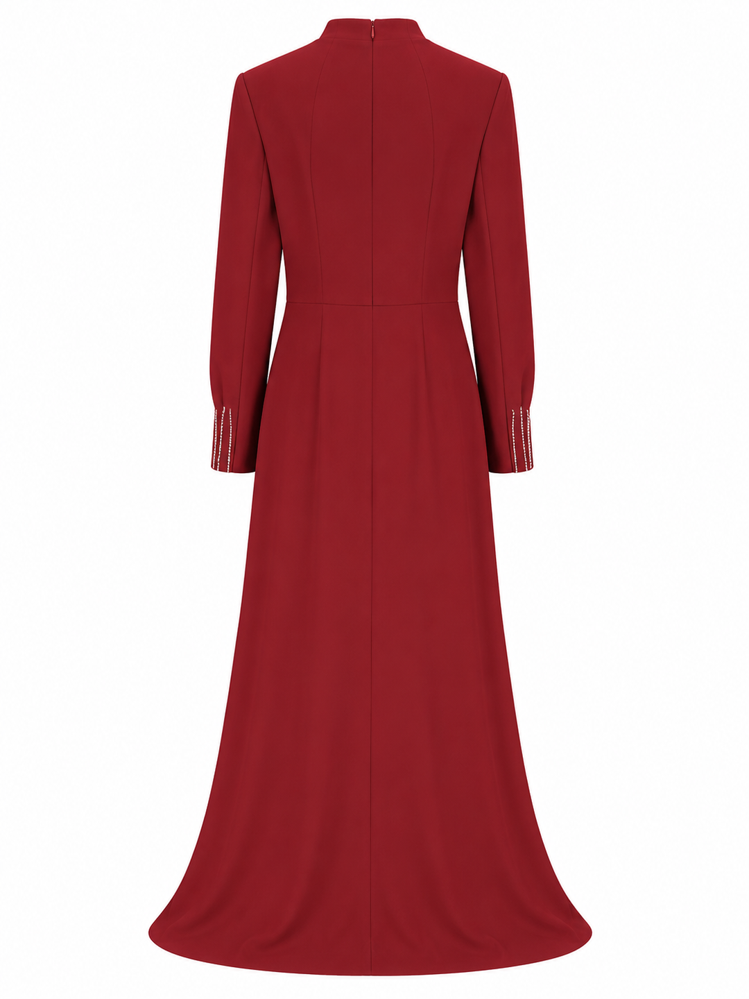 Crystal Cape Maxi Dress - Burgundy