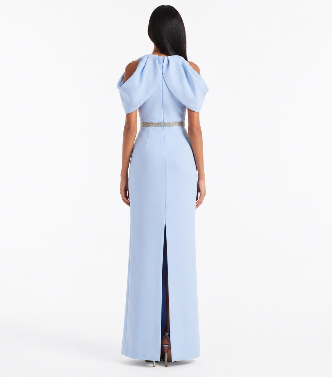 Draped Crystal-Waist Gown - Serenity