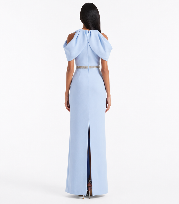 Draped Crystal-Waist Gown - Serenity