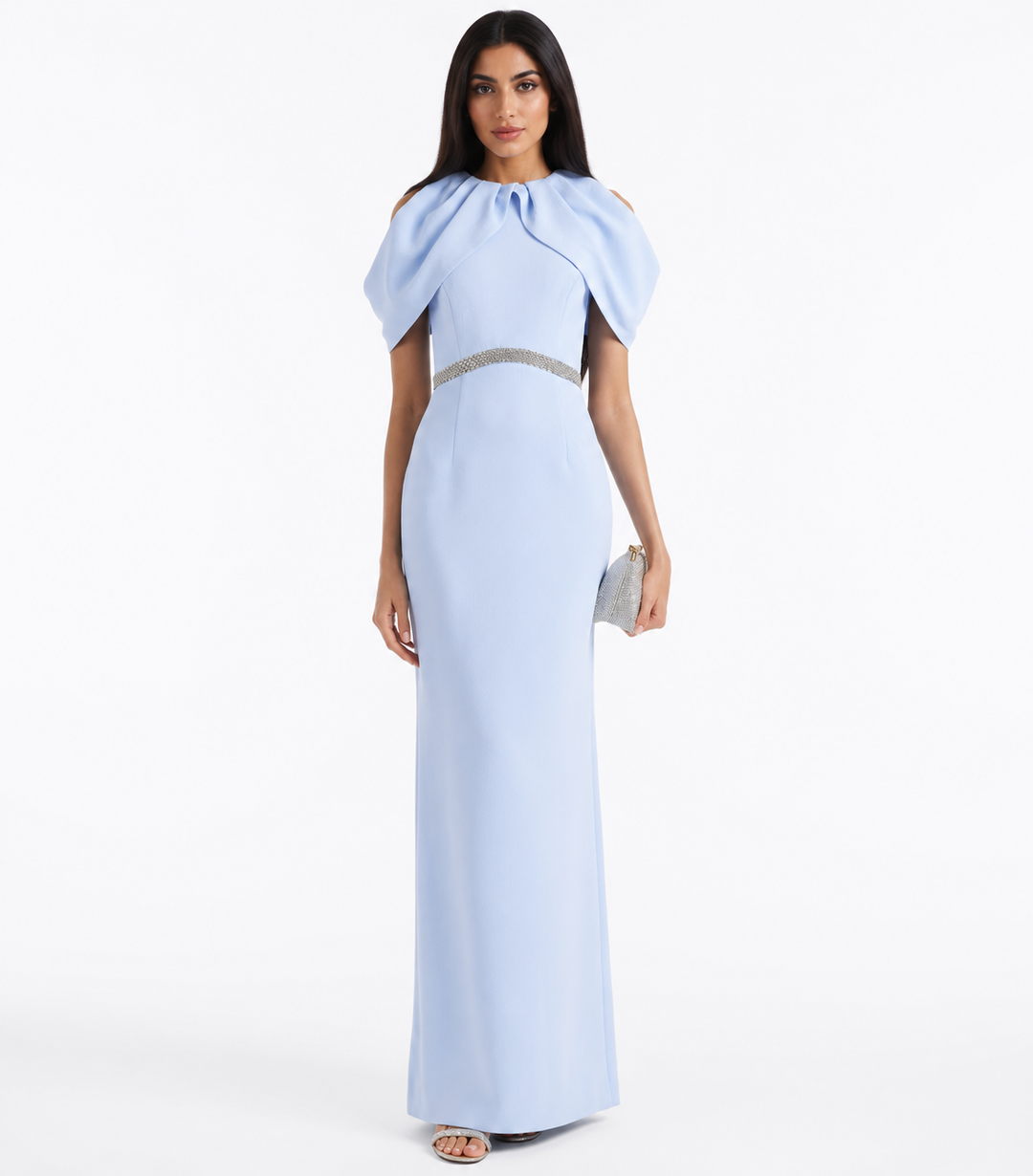 Draped Crystal-Waist Gown - Serenity