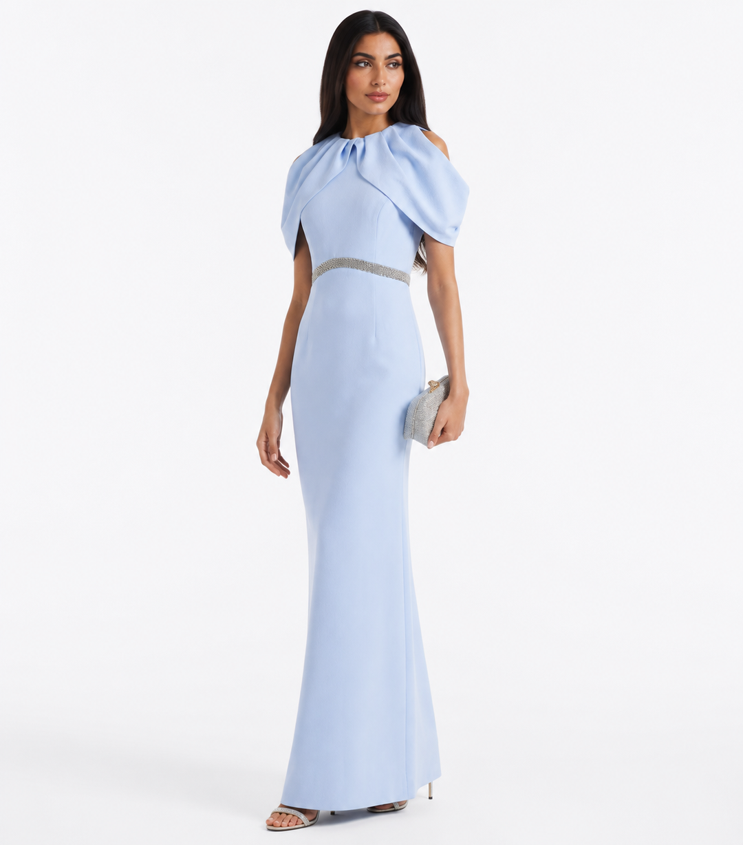 Draped Crystal-Waist Gown - Serenity