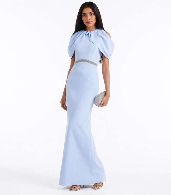 Draped Crystal-Waist Gown - Serenity