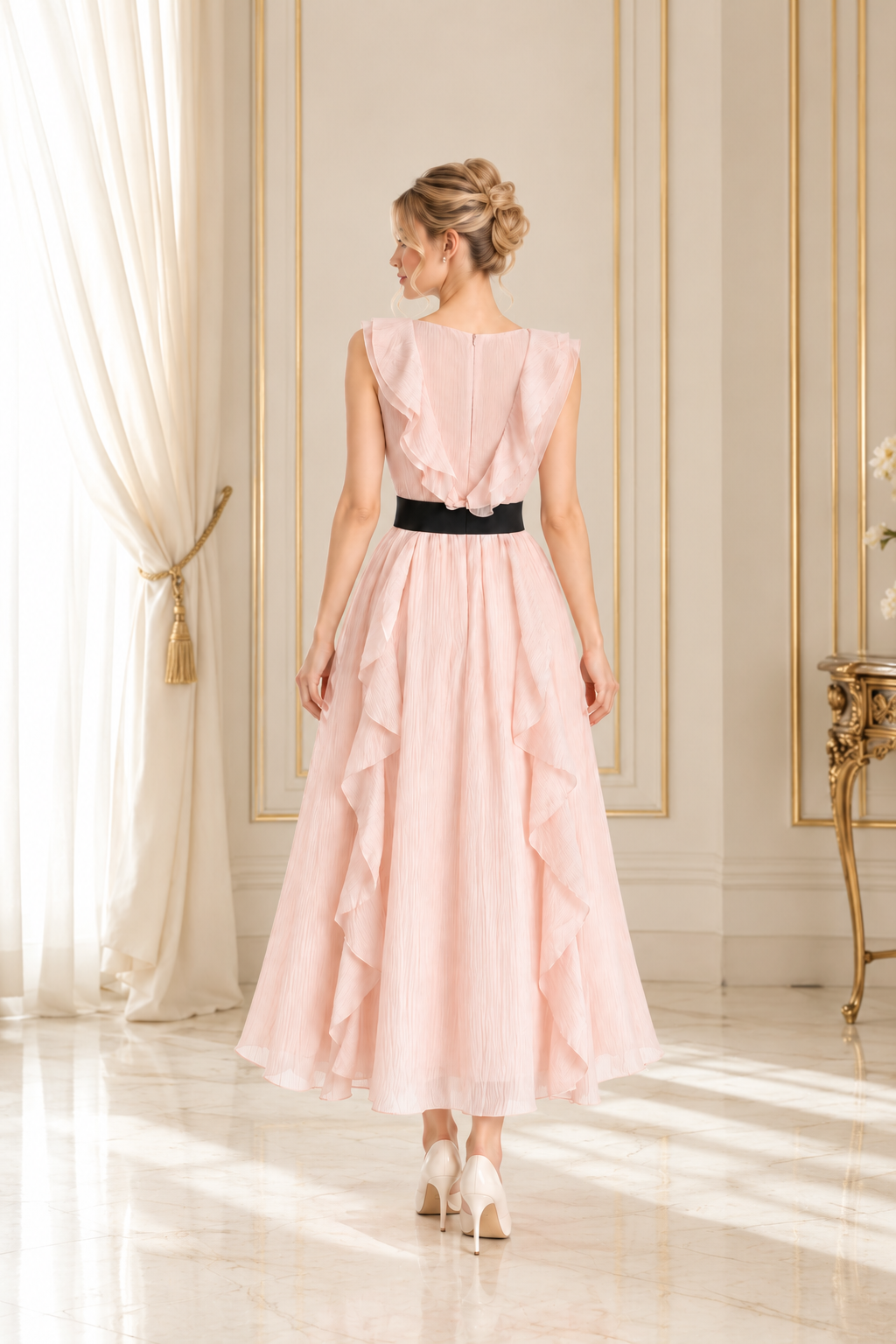 Romantic Ruffle Maxi Dress - Serenity