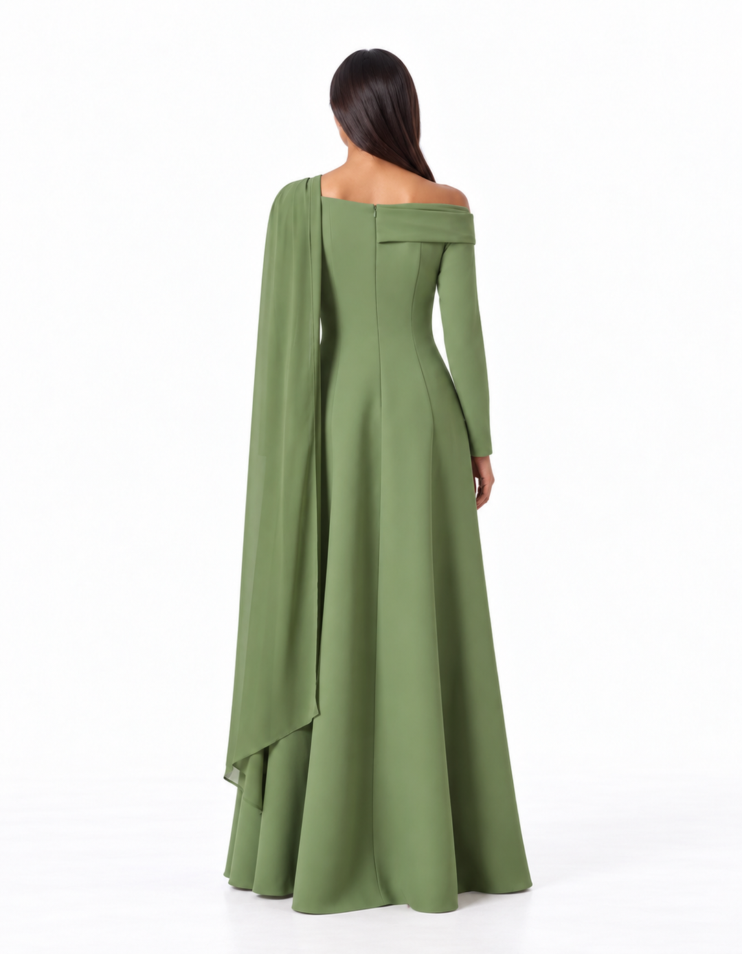 Embellished Off-Shoulder Long Sleeve Maxi Dress – Selvara