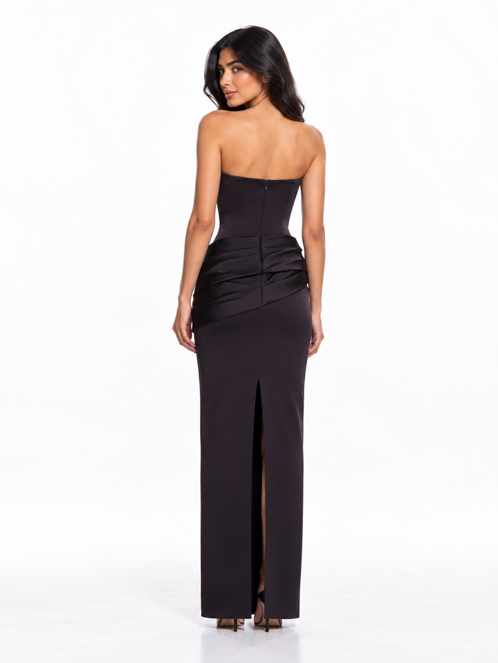 Strapless Draped Gown - ALESSIA
