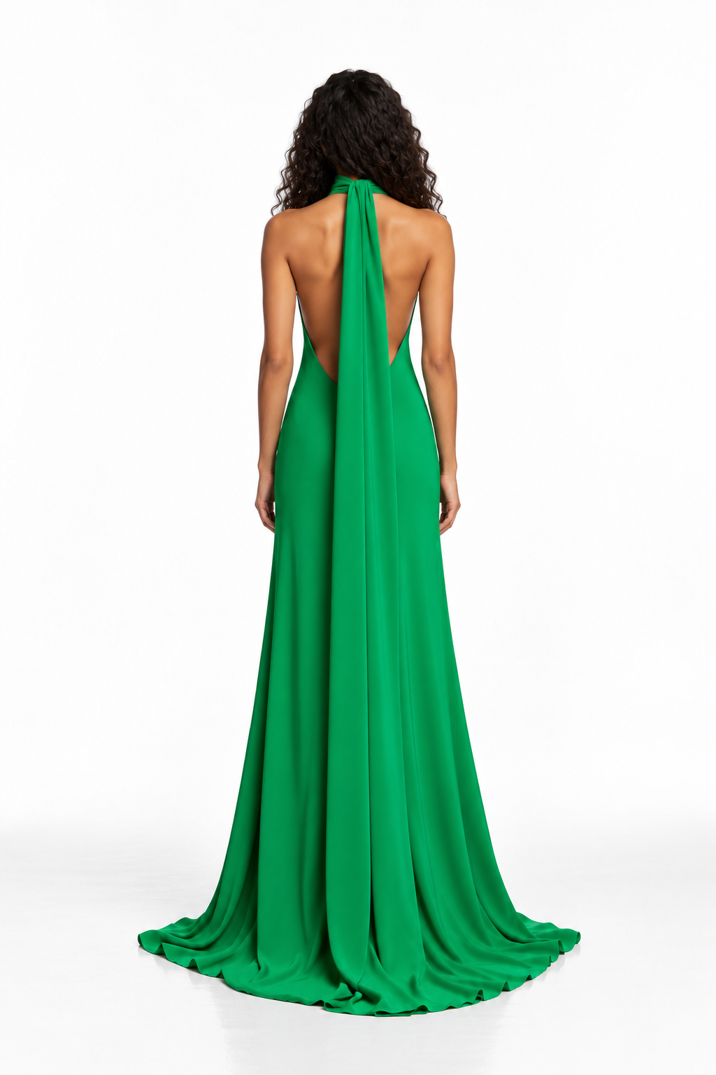 Halter Keyhole Evening Gown - Emeraldis