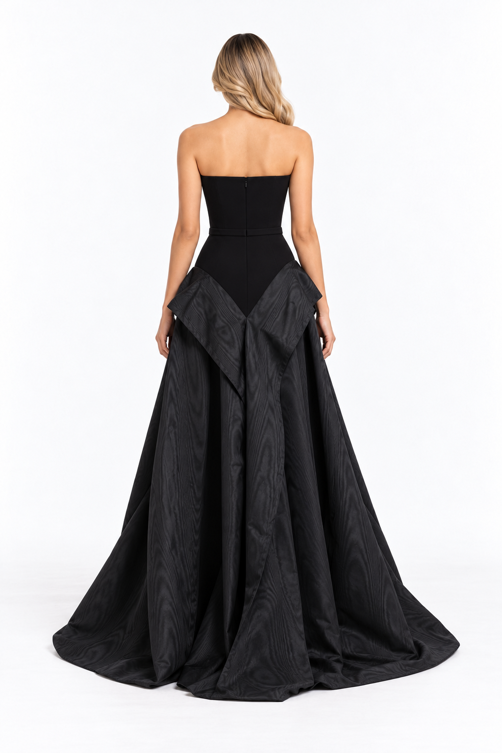 Ruffled Strapless Gown - Virelle