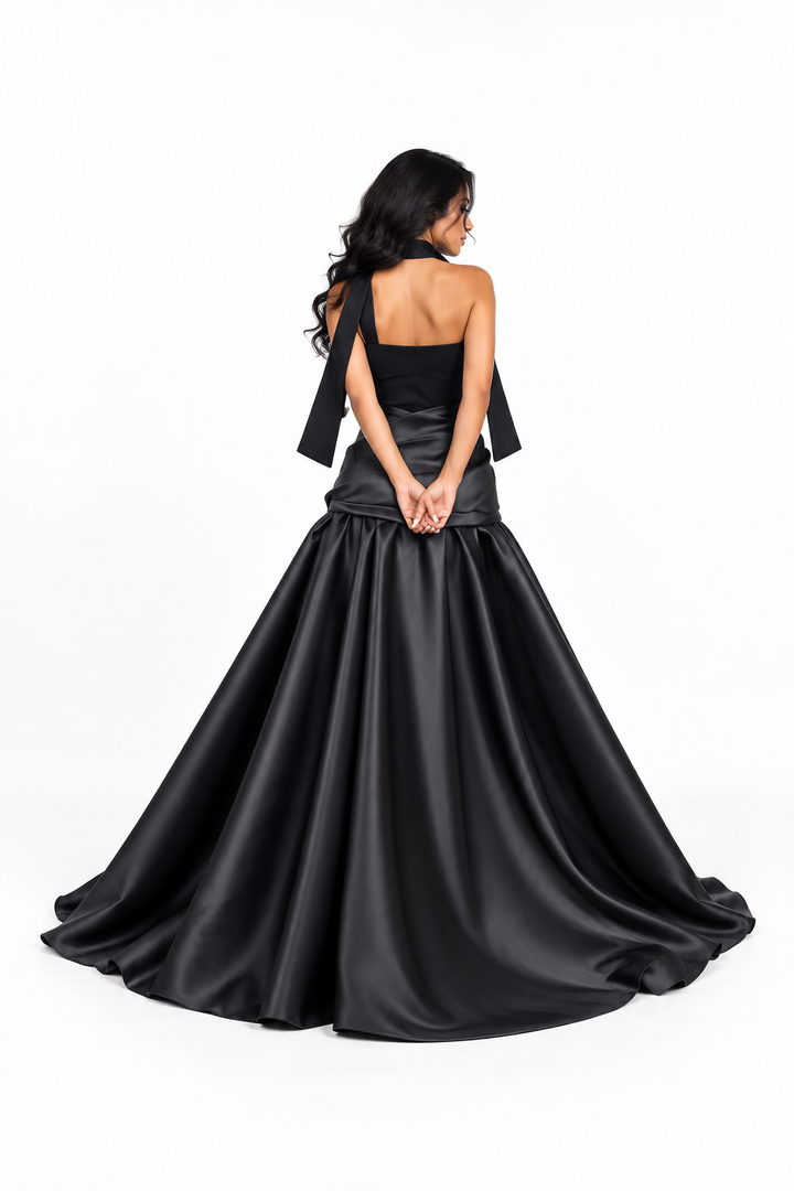 Asymmetric Satin Ball Evening - Veloura