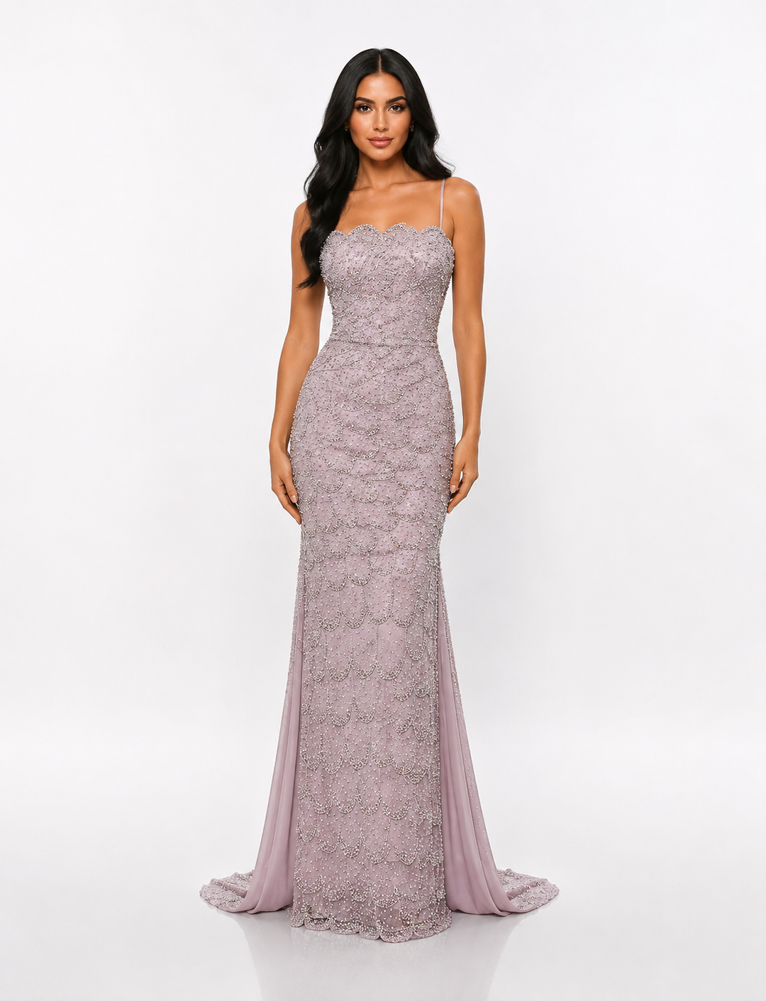 Crystal Beaded Mermaid Maxi Dress – SILVARA
