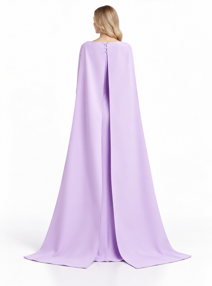 Cape Sleeve Gown - Liorenne