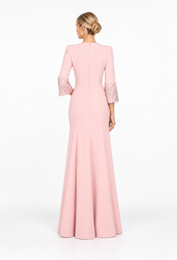 Embellished Sleeve Gown - Roselle