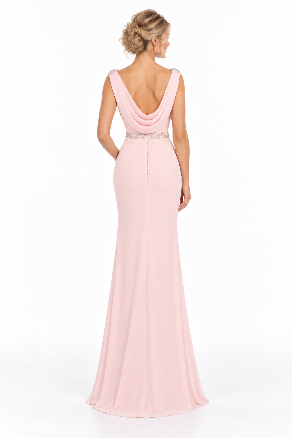 Embellished Waist Sleeveless Fishtail Maxi Dress – Roselle