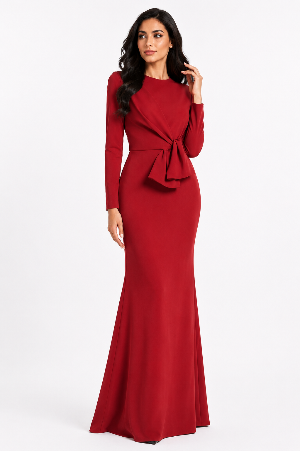 Bow-Waist Maxi Dress – Ruby