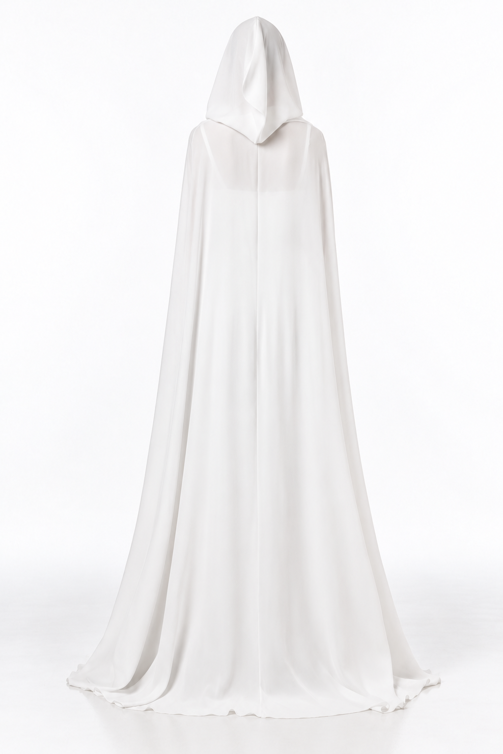Hooded Cape Ruched Evening Gown - Seraphine