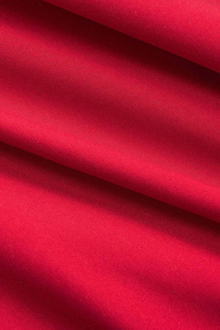 Letter Embroidery Ruched Drawstring Wide Leg Trousers