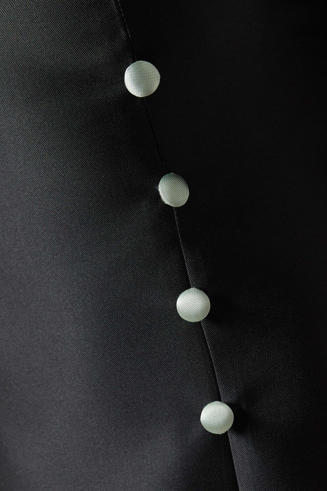 satin long-sleeve gown with button detailing – MINT GRACE