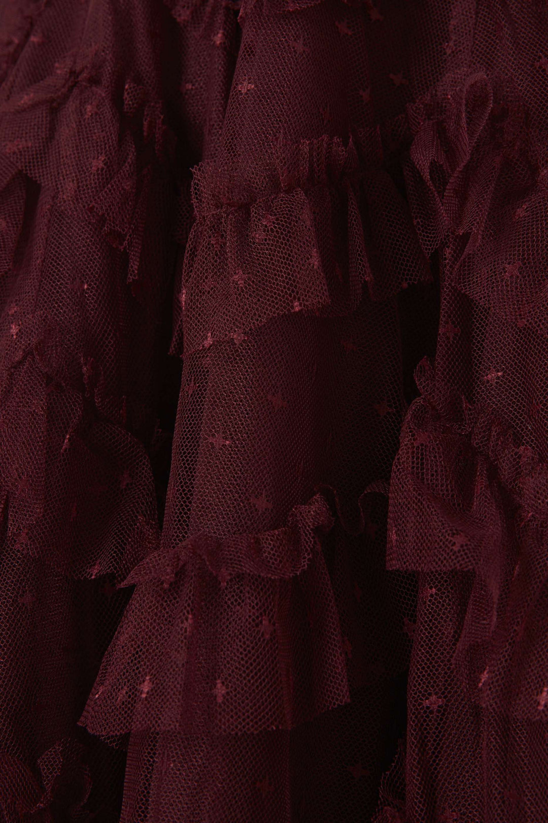 Layered Ruffle Tulle Dress with Sheer Sleeves – RUBINA