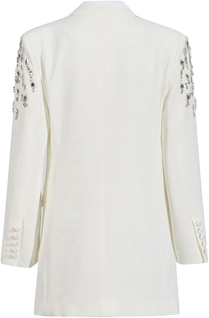 بليزر مزدوج الصدر مع أكتاف مزينة - بونورا