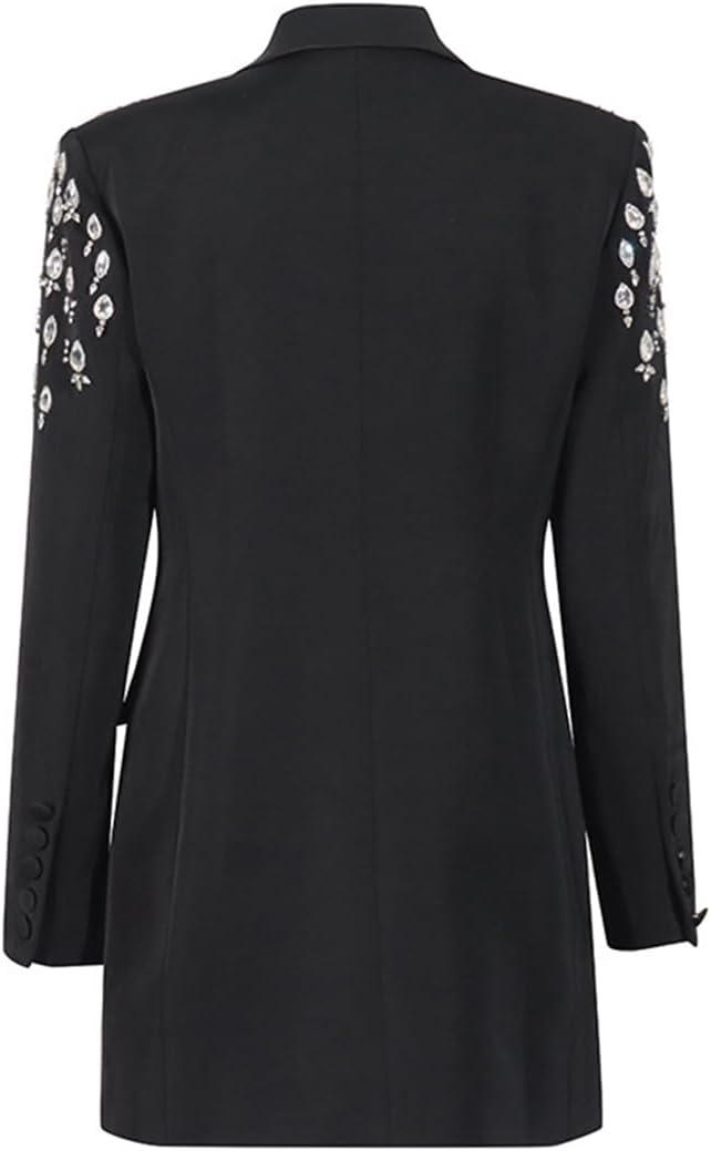 بليزر مزدوج الصدر مع أكتاف مزينة - بونورا