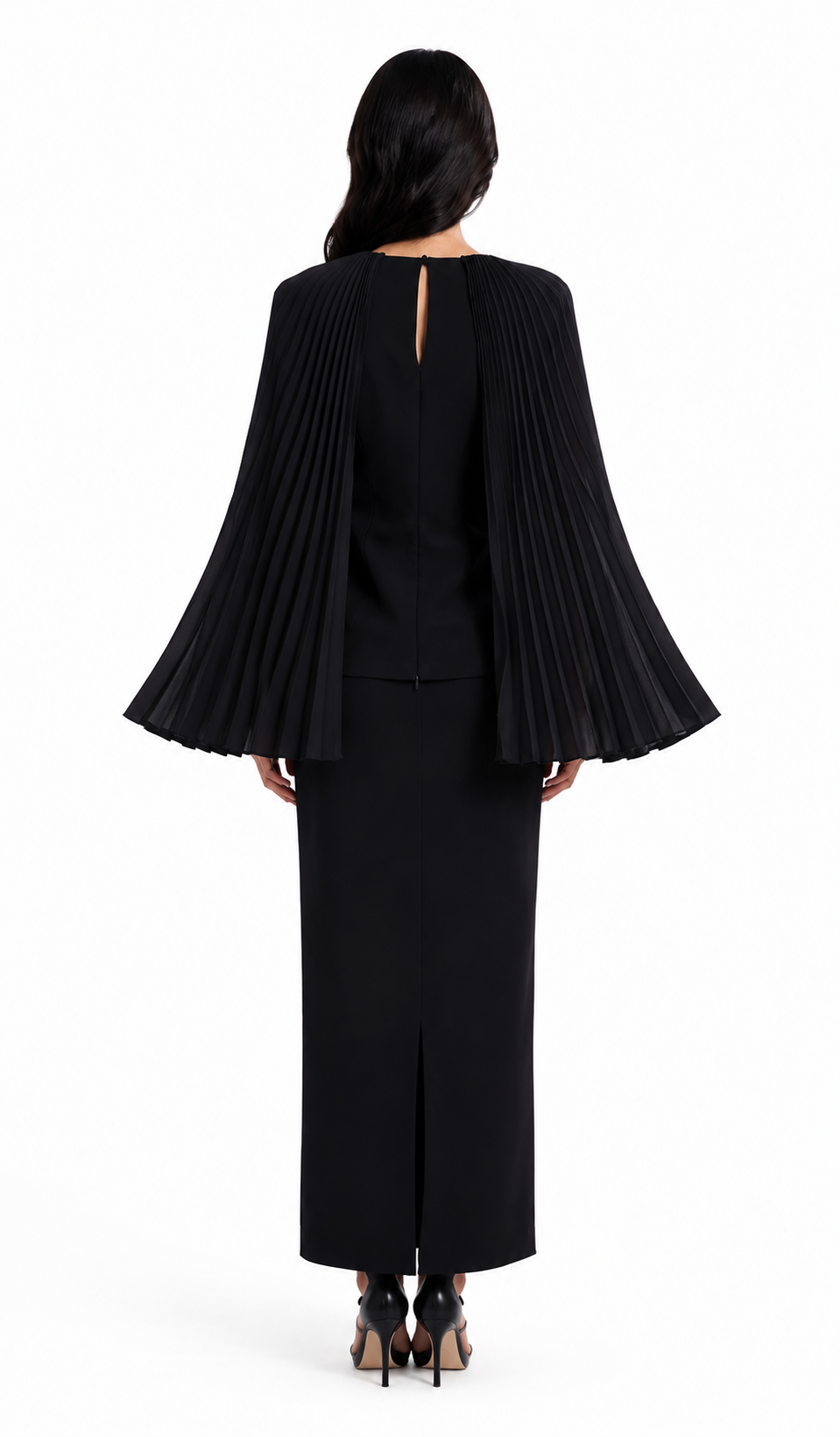 Pleated Cape Sleeve Blouse – ELIORA