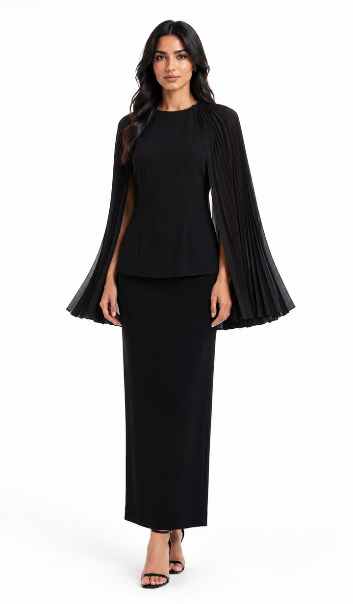 Pleated Cape Sleeve Blouse – ELIORA