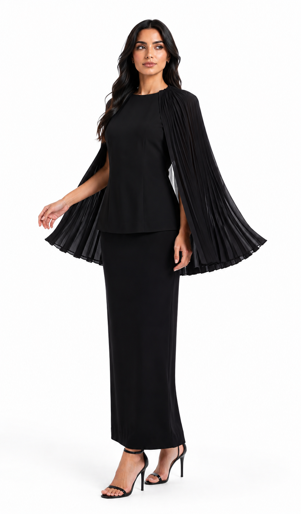 Pleated Cape Sleeve Blouse – ELIORA