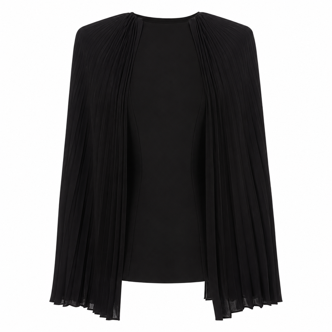 Pleated Cape Sleeve Blouse – ELIORA