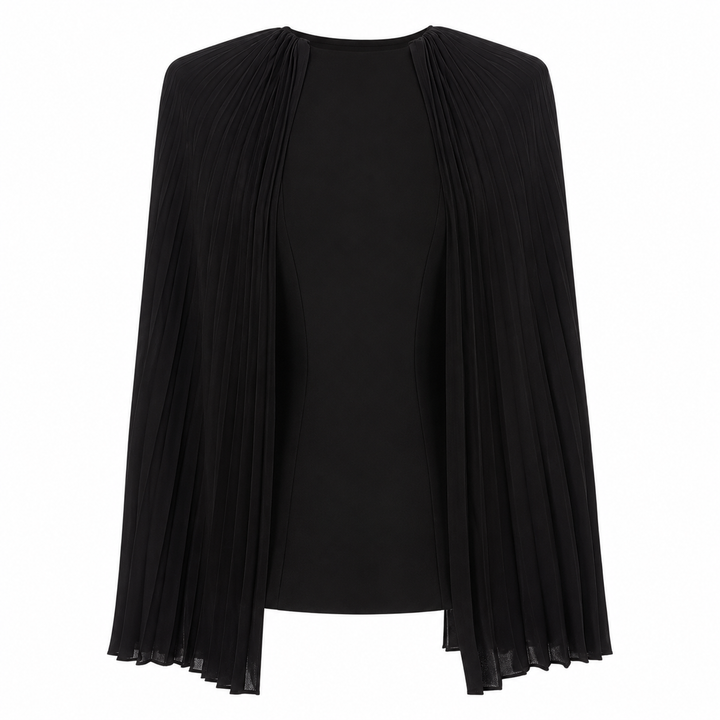 Pleated Cape Sleeve Blouse – ELIORA