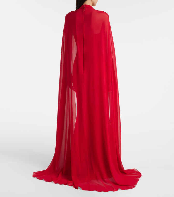 cape gown with front bows – SCARLETB