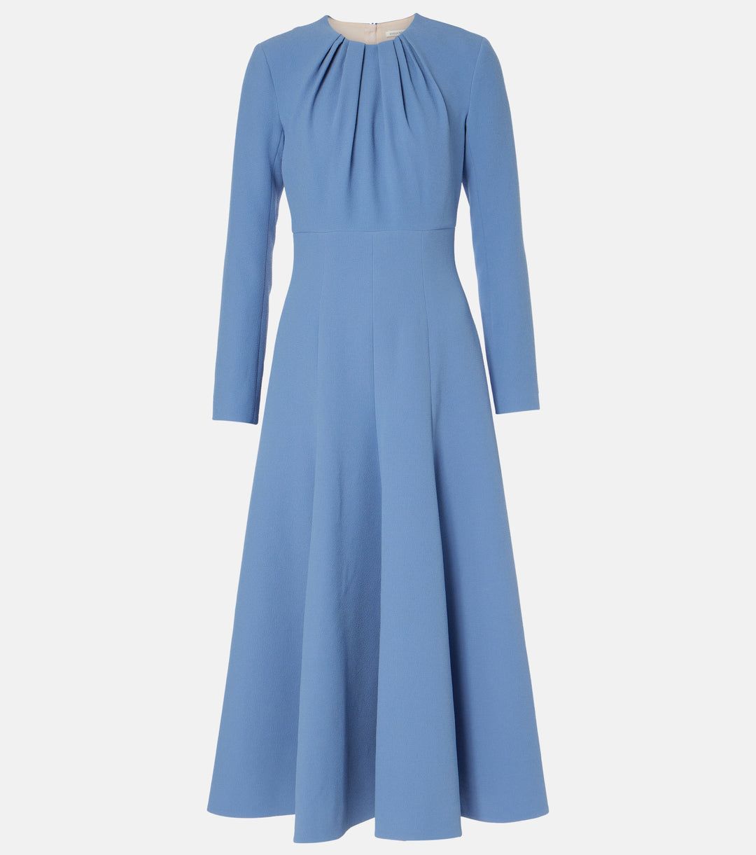 long-sleeve gathered midi dress – CELINA
