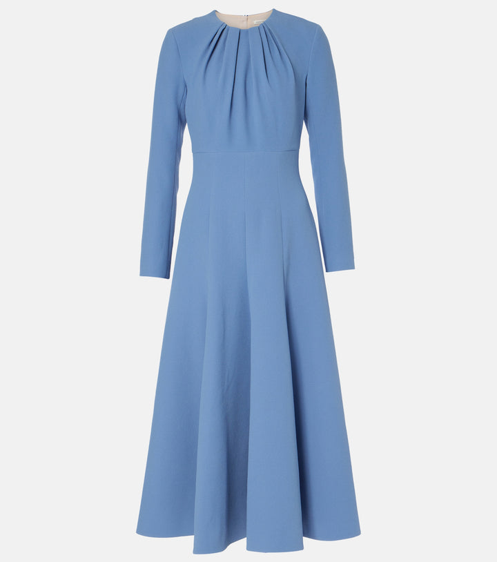 long-sleeve gathered midi dress – CELINA