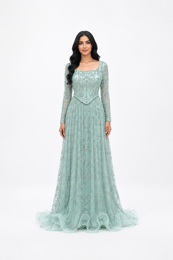 Glitter Corset A-Line Maxi Dress – RUBINA