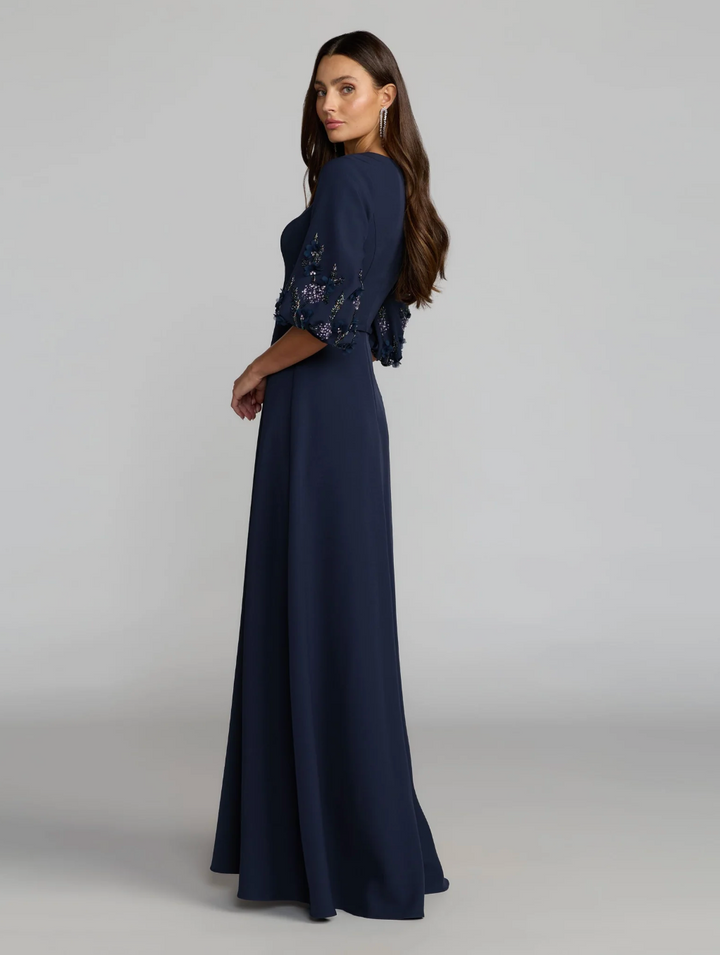 Embellished Puff Sleeve Maxi Dress - Arabella