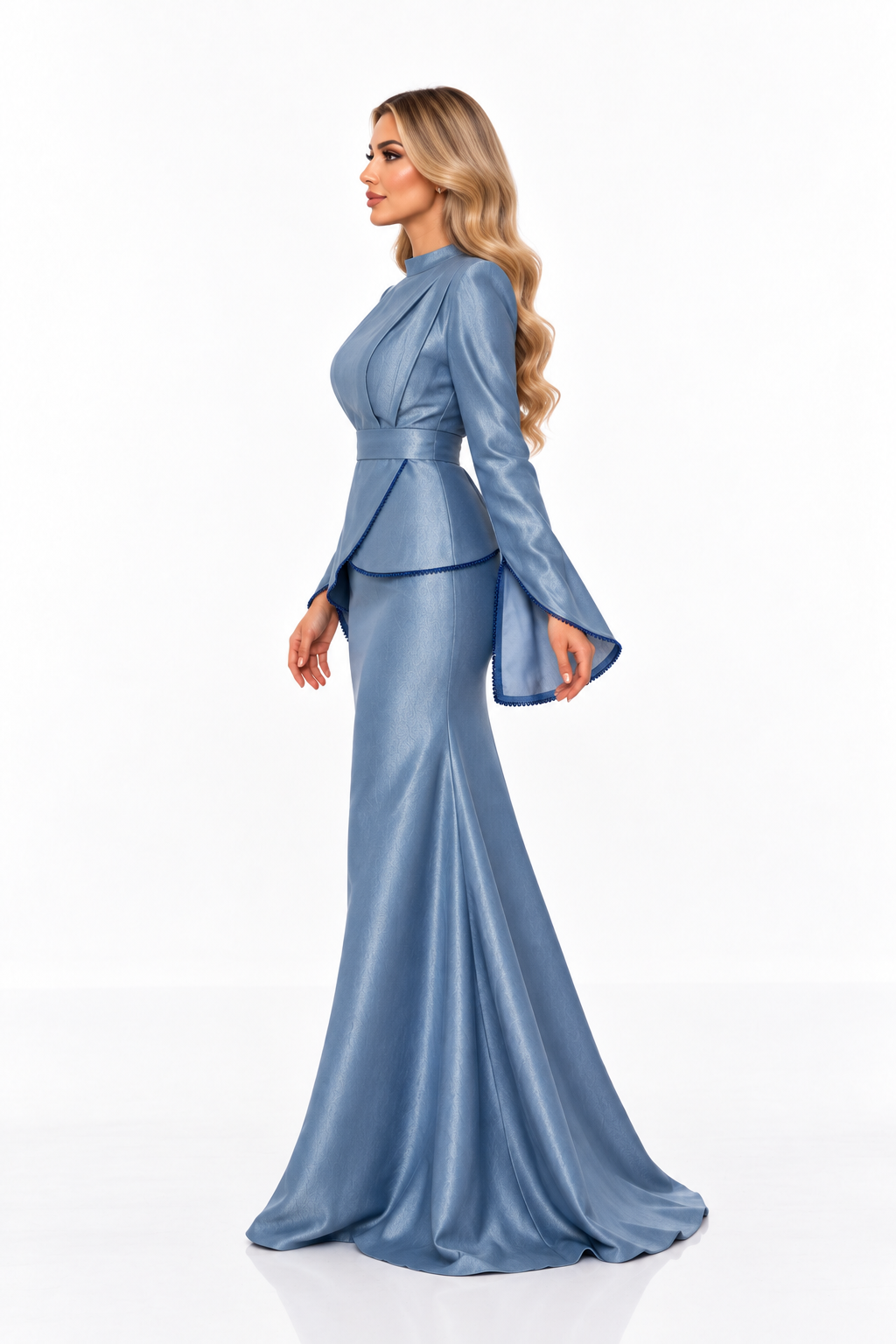 Satin Flared Cuff Evening - Poise