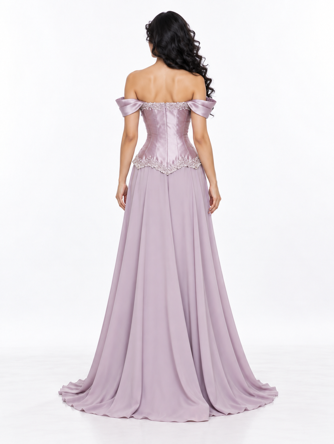 Off-Shoulder Corset Evening - Lavendria