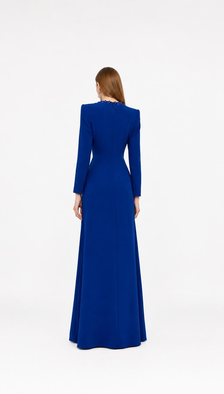 Royal Blue Embellished Twist Maxi Dress – SAPPHIRA