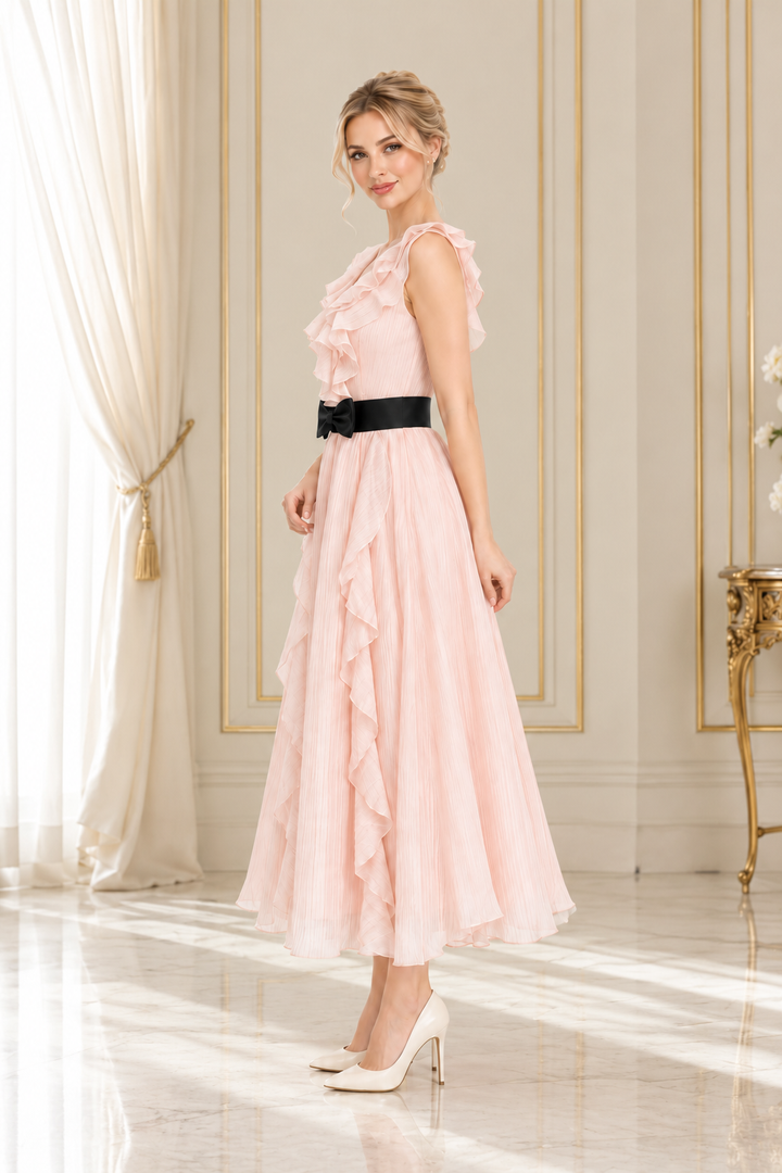 Romantic Ruffle Maxi Dress - Serenity