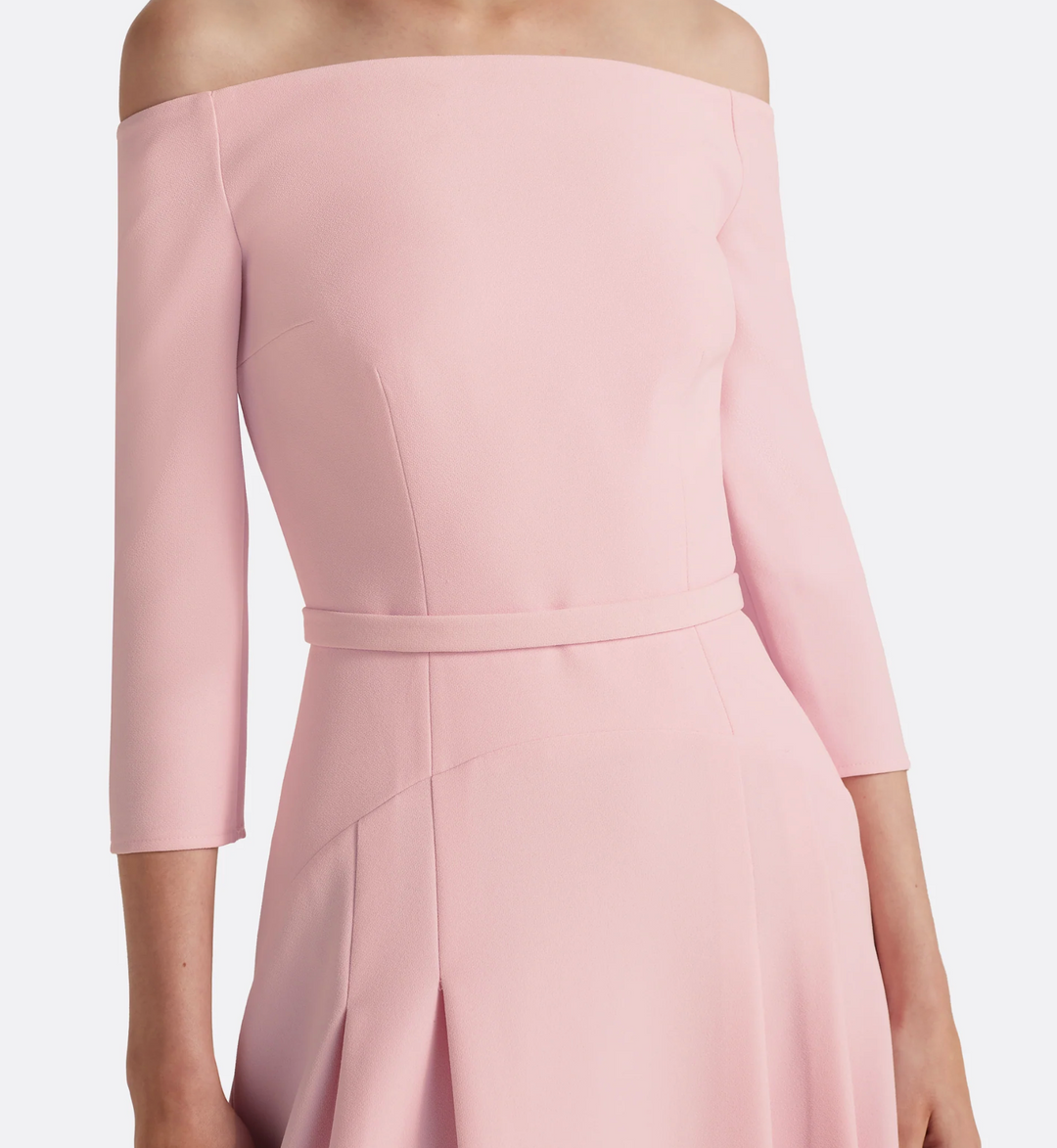 Blush Off-Shoulder A-Line Evening Gown - Grace