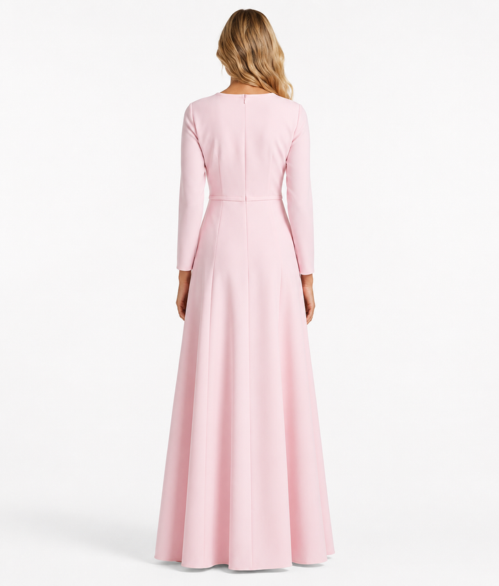 Bow-Detail A-Line Gown - Roselle