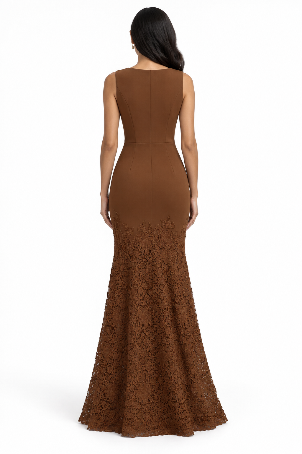 Lace Hem Mermaid Maxi Dress - Aurelia