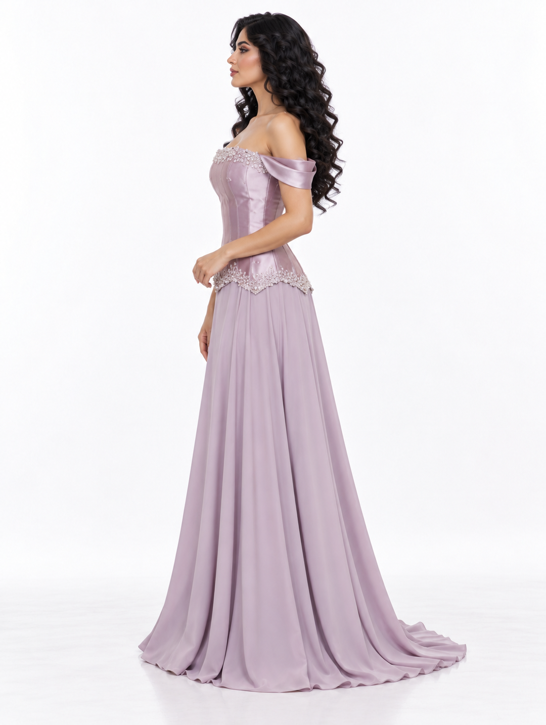 Off-Shoulder Corset Evening - Lavendria
