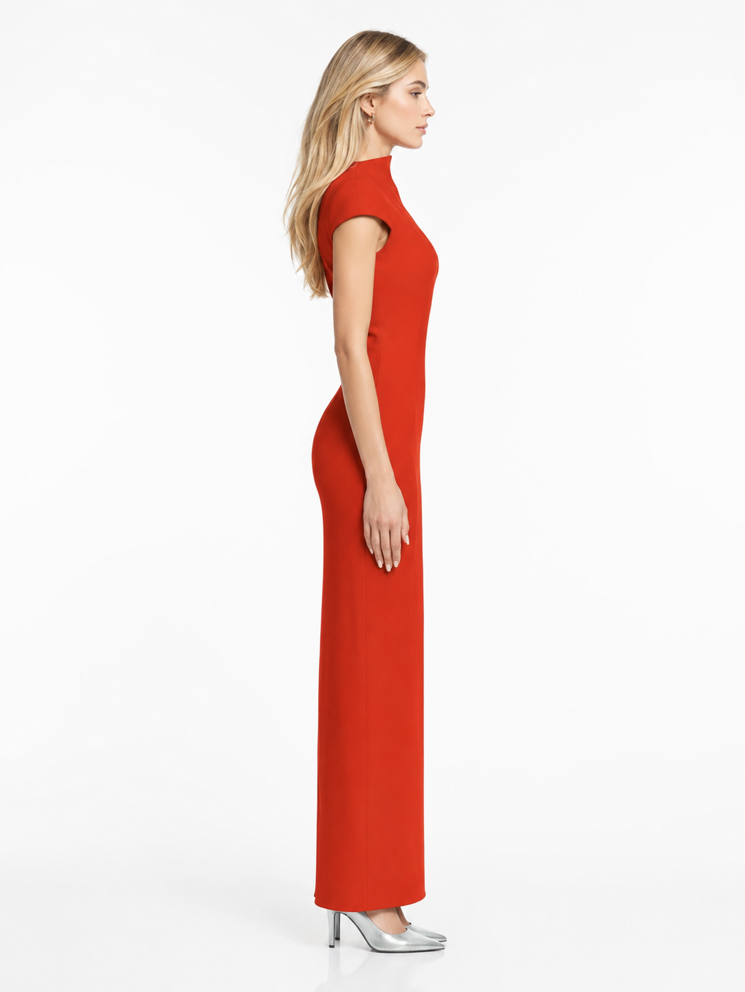 High Neck Column Maxi Dress – VERMELLA